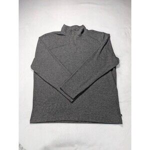 NWOT GAP Men's Charcoal Grey Quarter Zip Pullover Sweater - Size XXL -Ultra Soft